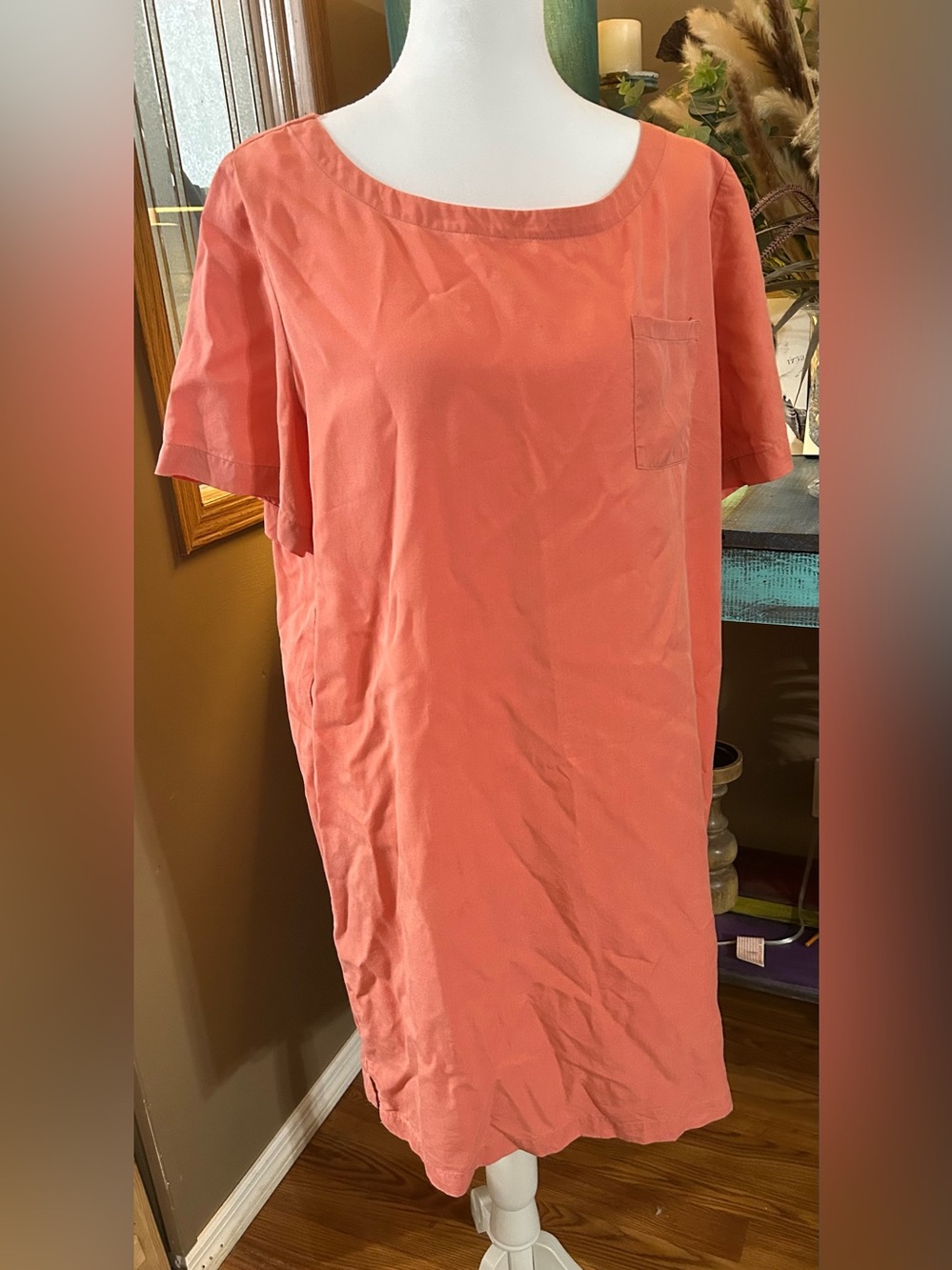 LOFT Coral Short-Sleeve Pocket Tee